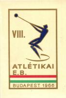 1966 VIII. Atlétikai EB. Sportpropaganda / European Athletic Championship advertisement card, So. Stpl