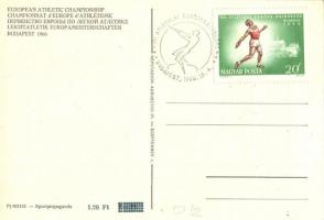 1966 VIII. Atlétikai EB. Sportpropaganda / European Athletic Championship advertisement card, So. St...