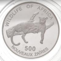 Zaire 1996. 500Z Ag "Leopárd" T:PP fo.
Zaire 1996. 500 Zaires Ag "Leopard" C:PP...