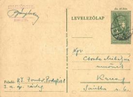 1944 Zsidó KMSZ (közérdekű munkaszolgálatos) levele a zombori munkatáborból / WWII Letter from a Jewish labor serviceman in the labor camp of Zombor. Judaica (EK)