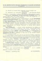 M. Kir. Honvédtisztek Országos Tudományos és Kaszinó Egyesületének elnöksége. Kinyitható meghívó kép...