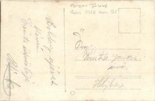 1916 Tábori istentisztelet Ferenc József halálakor, katonák pappal / WWI K.u.K. military church serv...