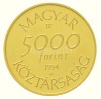 1994. 5000Ft Au "Veszélyeztetett állatvilág - Túzok" tanúsítvánnyal (7,78g/0.584) T:1(PP) ...