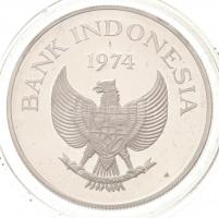 Indonézia 1974. 2000R Ag "Jávai tigris" T:1(PP) Indonesia 1974. 2000 Rupiah Ag "Javan tiger" C:UNC(PP) Krause KM#39a