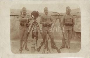 ~1916 Hercegovina, Katonai jelzőosztag teljes felszereléssel / WWI K.u.k. military, signaling squad with full equipment, photo (EK)