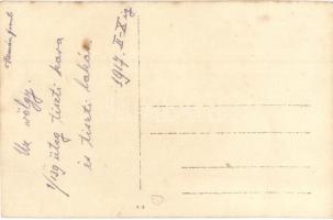 1917 Úz-völgy, 1/139. üteg tiszti kara és tiszti lakása a Román fronton / WWI K.u.k. military, offic...