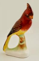 Bodrogkeresztúri kerámia kakadu, kézzel festett, hibátlan, jelzett, m: 20 cm