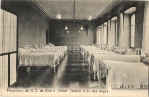 Trieste, Pensionnat de Notre Dame de Sion, Dortoir Notre Dame des Anges / boarding school, dormitory, interior
