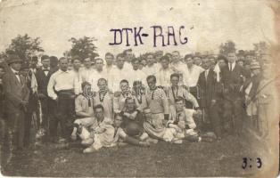 1919 Vác DTK és Rákosliget AC labdarúgó csapatok, döntetlen 3:3 eredmény / Hungarian football teams, photo (EK)