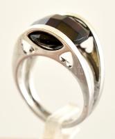 Ezüst(Ag) üveg kővel díszített szett (fülbevaló, gyűrű, függő), jelzett, gyűrű méret: 56, bruttó: 17...