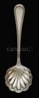 Ezüst(Ag) kagylómintájú kiskanál, jelzett, h: 12,4 cm, nettó: 24,4 g