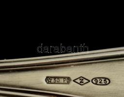 Ezüst(Ag) kagylómintájú kiskanál, jelzett, h: 12,4 cm, nettó: 24,4 g