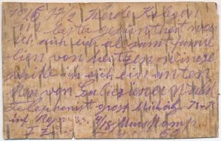 1916 K.u.K. Etappenstations kommando. Military thin wooden postcard