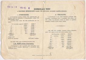 1953. "Negyedik Békekölcsön" nyereménykölcsön 50Ft-ról, szárazpecséttel T:III-,IV