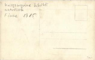 1915 Fiume, K.u.K. Kriegsmarine kikötői matrózok étkeznek / WWI Austro-Hungarian Navy mariners from ...