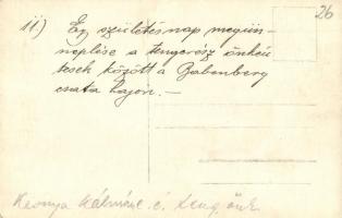 Születésnap megünneplése a tengerész önkéntesek között a Babenberg csatahajón / SMS Babenberg Austro...