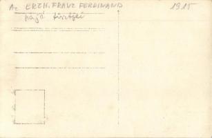 1915 SMS Erzherzog Franz Ferdinand osztrák-magyar Radetzky-osztályú csatahajó tisztjei / K.u.K. Krie...