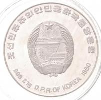 Észak-Korea 1990. 500W Ag Mandzsu Daru T:1(PP) North Korea 1990. 500 Won Ag Red-Crowned Crane C:UNC(PP) Krause KM#41