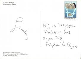 Tito playing chess. Modern postcard  (EK)