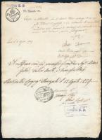1829 3 db olasz nyelvű anyakönyvi kivonat szignettával