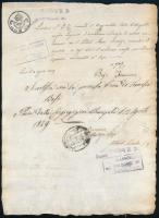 1829 3 db olasz nyelvű anyakönyvi kivonat szignettával