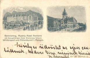 3 db régi osztrák városképes lap, közte 1 Burgenland (Lajtabruck) / 3 pre-1945 Austrian town-view postcards (Semmering, Wien), among them 1 Burgenland (Bruck an der Leitha)