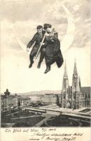 3 db régi osztrák városképes lap, közte 1 Burgenland (Lajtabruck) / 3 pre-1945 Austrian town-view po...