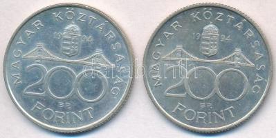 1994. 200Ft Ag "Deák" (2x) T:2