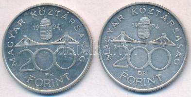 1994. 200Ft Ag "Deák" (2x) T:2