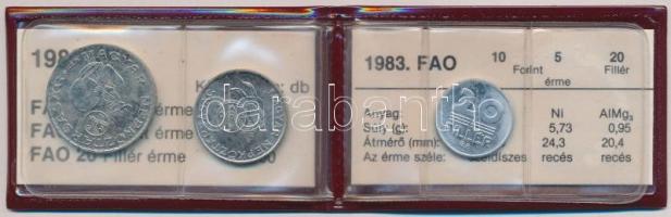 1983. 20f Al + 5Ft Ni + 10Ft Ni "FAO" sor, eredeti tokban tanúsítvánnyal T:BU 
Adamo EM69...