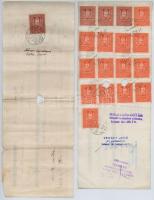 Budapest 1932-1927. 10db-os vegyes váltó tétel, mind kitöltött vagy félig kitöltött, váltóbélyegekke...