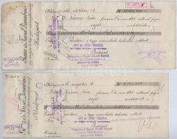 Budapest 1926-1927. 10db-os vegyes váltó tétel, mind kitöltött vagy félig kitöltött, váltóbélyegekke...