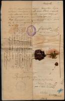 1907 Bérszerződés viaszpecséttel
