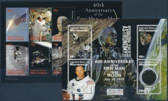 First man on the Moon mini sheet set, 40 éve járt az első ember a Holdon kisívsor