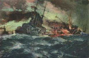 German and English ships