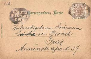 1897 (Vorläufer!) Judendorf-Strassengel, Wallfahrtskirche, Kurhaus / church, spa. Art Nouveau, flora...