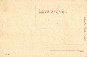 Bánffyhunyad, Huedin; Központi szálloda, Bor és sörcsarnok. Ábrahám Mórné kiadása No. 366. / hotel, ...