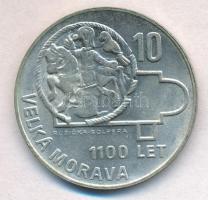 Csehszlovákia 1966. 10K Ag "Nagy-Morávia 1100. évfordulója" T:2  Czechoslovakia 1966. 10 Korun Ag "1100th Anniversary of Great Moravia" C:VF Krause KM#61