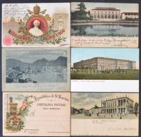 29 db RÉGI 1910 előtti olasz városképeslap. Több litho és érdekes lap / 29 pre-1910 Italian town-view postcards, many litho and interesting pieces