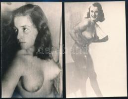 cca 1930-1940 5 db különböző erotikus fotó, 9×14 cm