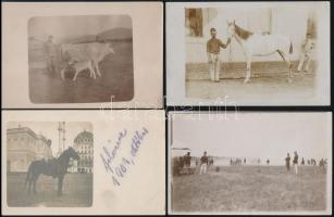 cca 1909-1917 13 db privát katonai fotólap, többsége feliratozott, 9x14 cm