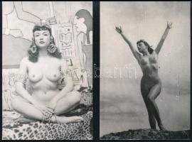 cca 1940-1960 5 db különböző erotikus fotó, 9×14 cm