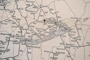 cca 1941 A Magyar Királyi Államvasutak közúti gépkocsiüzem (MÁVAUT) autóbuszvonalainak átnézeti térk...