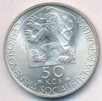 Csehszlovákia 1977. 50K Ag "Jan Kollar" T:2 Czechoslovakia 1977. 50 Korun Ag "Death o...