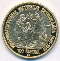 DN "Magyar aranypénzek utánveretben - Ferenc József jubileumi 100 korona 1907" aranyozott ...