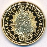 DN "Magyar aranypénzek utánveretben - Mária Terézia 2 dukát 1765" aranyozott Ag emlékérem ...