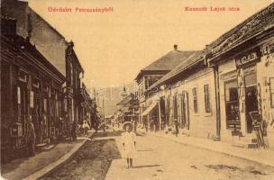 Petrozsény, Petrosani; Kossuth Lajos utca, Halász és Klein zsidó üzlete. W. L. 1082. / street view with jewish shop
