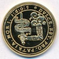 DN "Magyar aranypénzek utánveretben - Bocskai István 10 dukát" aranyozott Ag emlékérem tan...