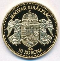 DN "Magyar aranypénzek utánveretben - Ferenc József 10 korona 1910" aranyozott Ag emlékére...