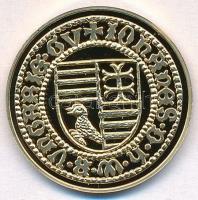 DN "Magyar aranypénzek utánveretben - Hunyadi János kormányzói aranyforint" aranyozott Ag ...